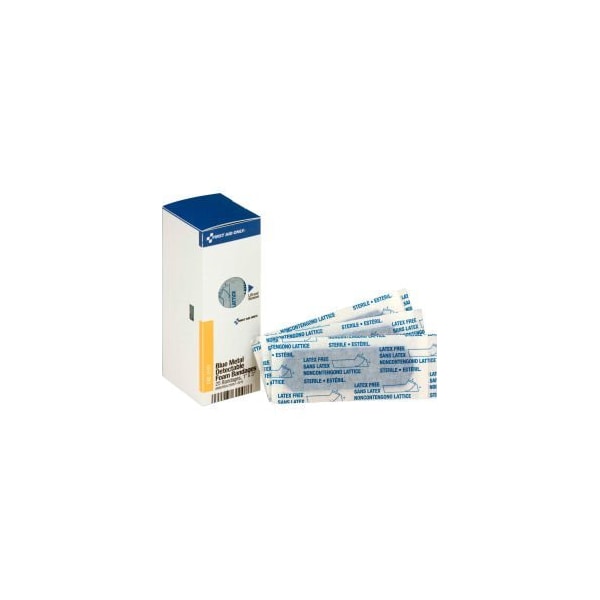 Acme United First Aid Only FAE-3110 SmartCompliance Refill Metal Detectable Bandages, Foam, Blue, 25/Box FAE-3110 - main